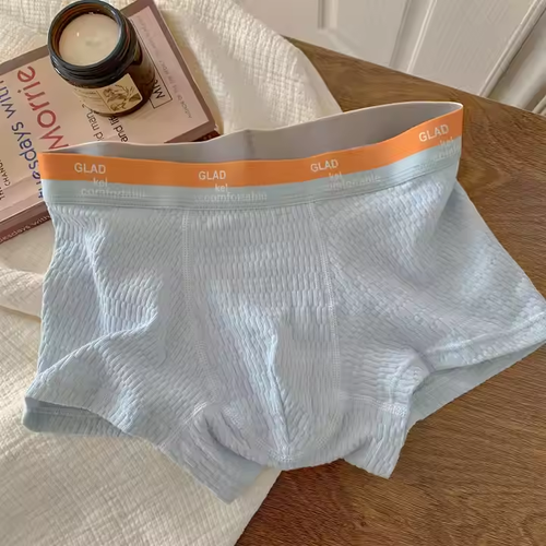 Seamless Men's Boxer Briefs Cotton Underwear Boxer Briefs for Men Comfortable Men's Cotton Shorts Underwear, Color: Light