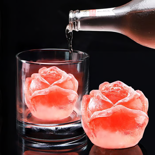 3D Rose Shape Ice Cube Mold🌹Party Cocktail Goodies（3 pack）