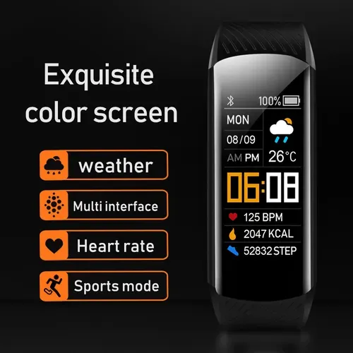C5S Smart Bracelet Pedometer Fitness Tracker Women Men Blood Pressure Heart Rate Monitor Waterproof Sport Silicone Smartband