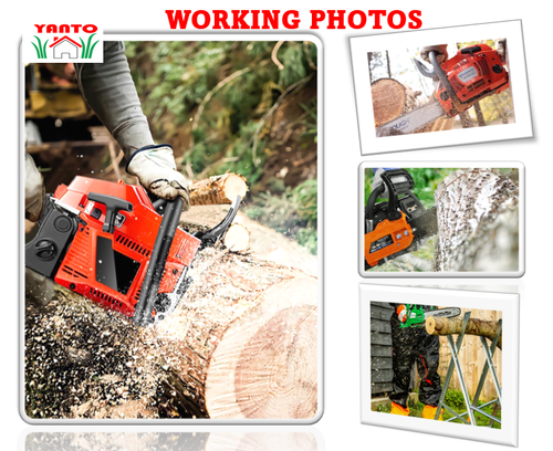 New Design Professional Heavy Duty Gasoline Chainsaw Wood Cutting Machine Electric Garden Tools