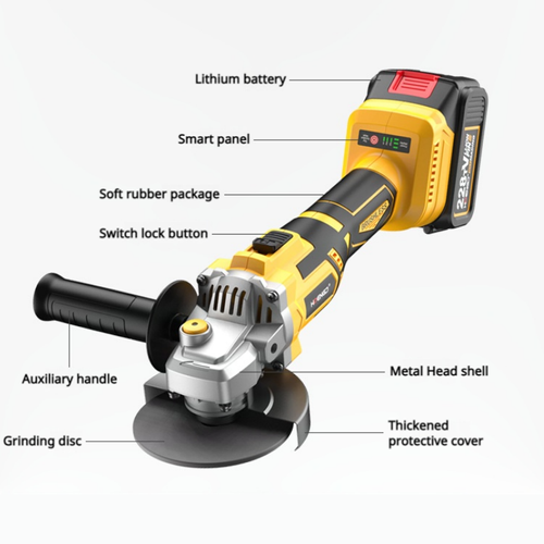 Lithium Battery Digital Display Angle Grinder Brushless Electric Cutting Machine Polishing Machine