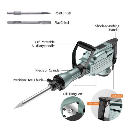 High-power dual-purpose electric hammer electric pick impact drill industrial-grade mining concrete road crushing