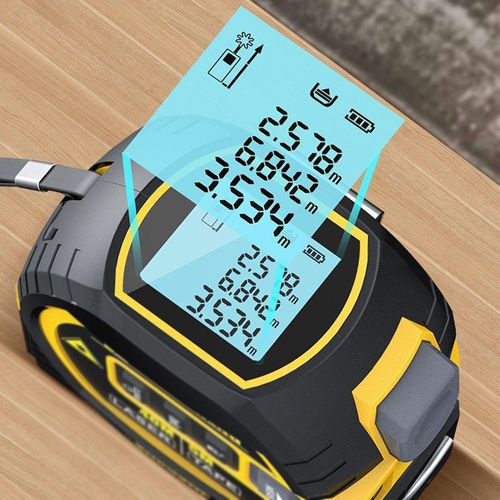 Three-in-one laser distance measuring ruler, infrared distance measuring instrument, steel tape measure, indoor laser measuring instrument, laser ruler, cross marking line