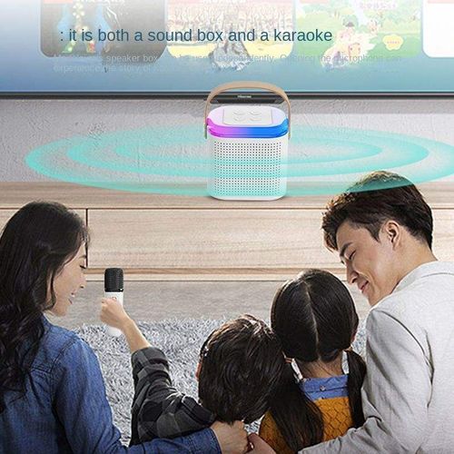 Portable Wireless Karaoke Machine with Dual Microphones, Powerful Bluetooth Speaker for Indoor and Outdoor Party Events