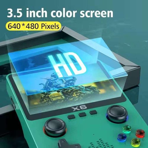 The newly designed 3.5-inch portable retro handheld game console X6psp features a game player