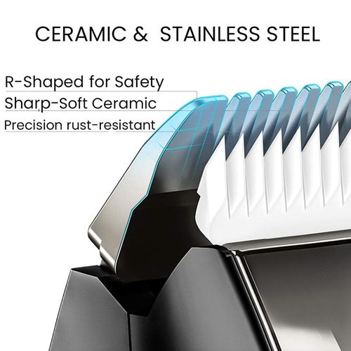 Two-in-one body hair clipper, electric push clipper, LCD digital display, electric waterproof shaving device Type-C charging