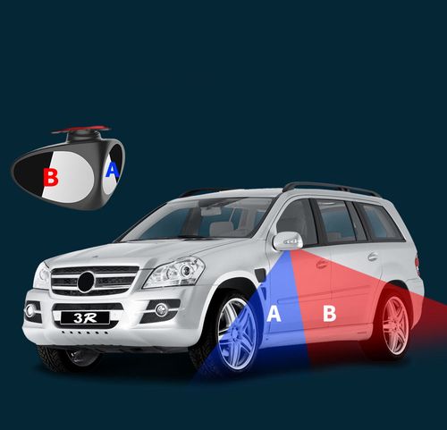 Hot-selling car rearview mirrors, front and rear blind spot rearview mirrors, 360-degree adjustable reversing assist dual mirrors
