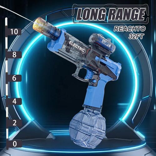New Long Range Motorized Water Gun Toys with Interactive Lighting High Capacity Water Squirt Guns Summer Outdoor Toys