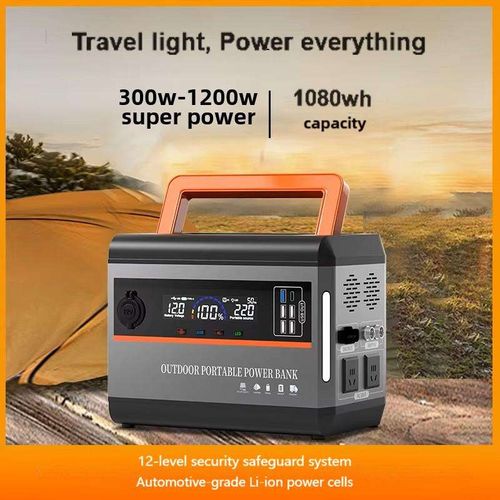 Brand New Design ES80 Portable Power Station 1200W 1080Wh Lithium Battery Solar Generator for Outdoors Camping Travel