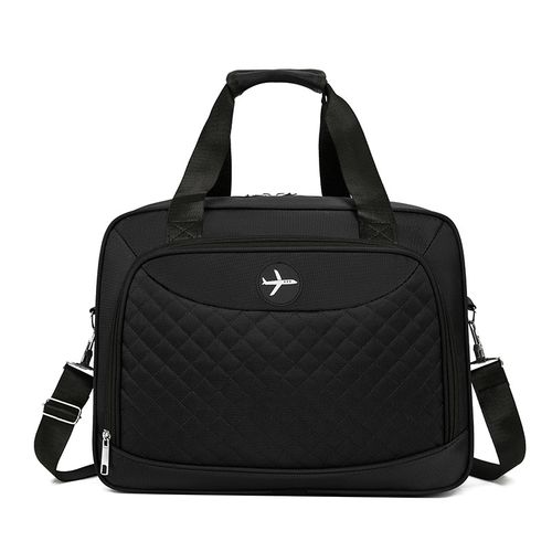 Short-distance luggage backpack, women's embroidered checkered fashionable sports and fitness bag, dry and wet separated leisure travel bag