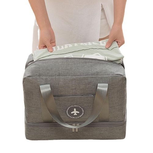 Dry Wet Separation Large Waterproof Cationic Fabric Sports Travel Bag Shoes Organizer Portable Weekend Gym Duffel Bag Backpack