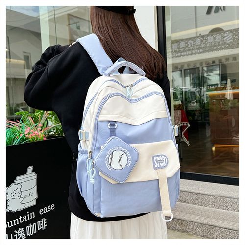 New high-appearure-level student schoolbag, fashionable version, large-capacity backpack