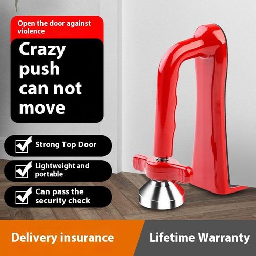 Family bedroom, hotel and personal protection devices, locking door stop, safety device, portable door lock bracket