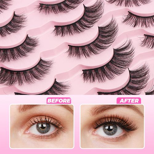 3D Simulation Mink Hair Thick False Eyelashes 20 Pairs