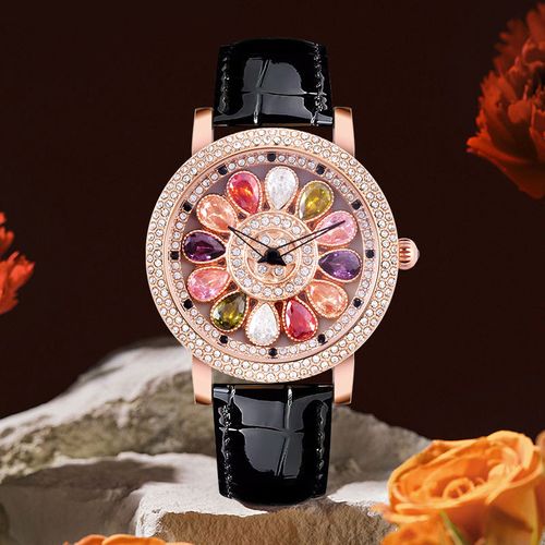 New Arrival Fashion Ladies Quartz Watches Daily Life Waterproof Diamond Luxury Watch Rotate the Dial
