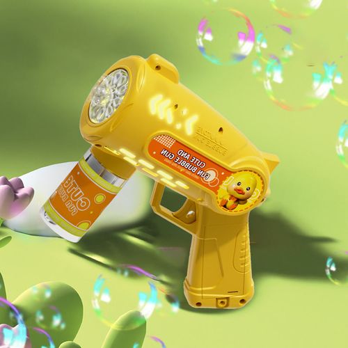 Summer outdoor bubble gun toys children's electric automatic bubble blowing new plastic toy lights