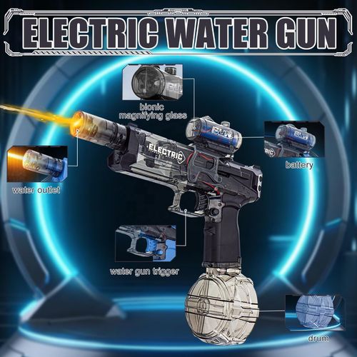 New Long Range Motorized Water Gun Toys with Interactive Lighting High Capacity Water Squirt Guns Summer Outdoor Toys