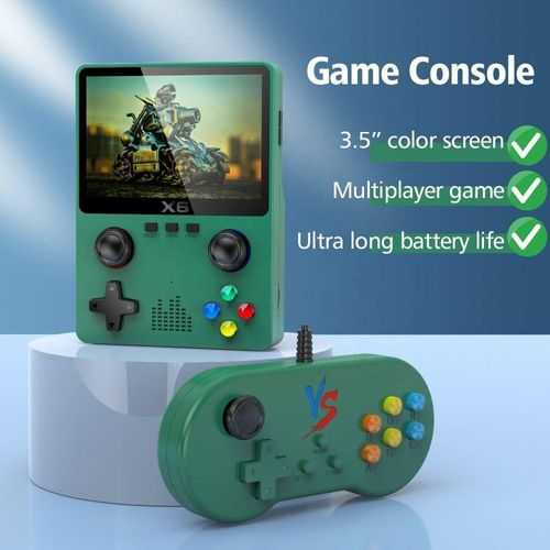 The newly designed 3.5-inch portable retro handheld game console X6psp features a game player