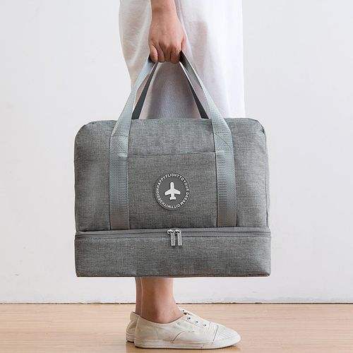 Dry Wet Separation Large Waterproof Cationic Fabric Sports Travel Bag Shoes Organizer Portable Weekend Gym Duffel Bag Backpack