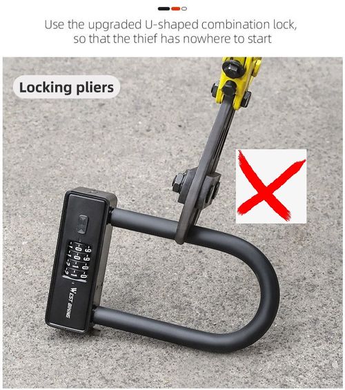 Portable Password Steel U-Lock For Motorcycle With 2 Keys Security Anti Theft