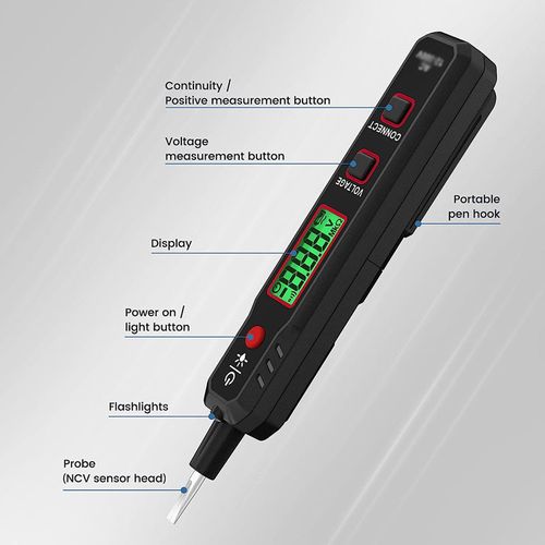 Voltage Detector 12-300V Smart Electric Pen Sound & Light Alarm Non-Contact Voltage Zero Fire Wire Tester Pen Meter