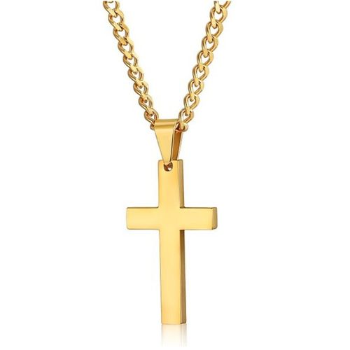 Smooth simple cross men's necklace women's clothing accessories accessories personality jewelry set chain