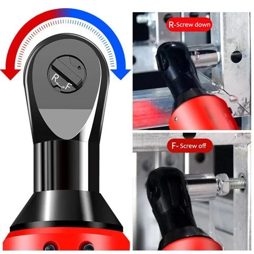 Portable ratchet wrench with high torque, 90 degrees, auto repair rechargeable wrench, lithium battery tool set