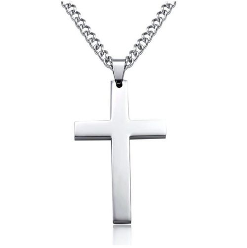 Smooth simple cross men's necklace women's clothing accessories accessories personality jewelry set chain