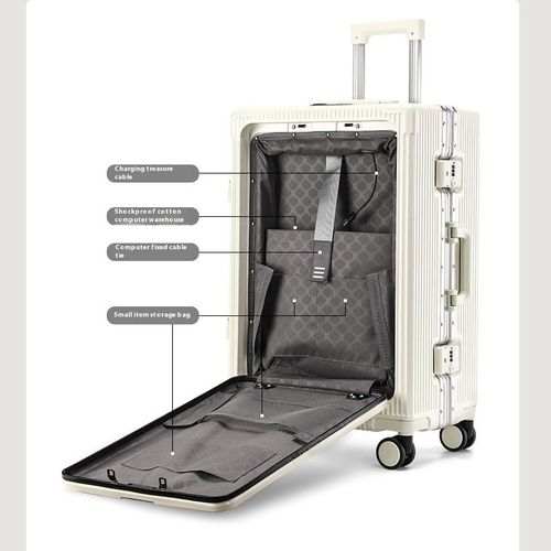 20-Inch Premium Hardshell Spinner Suitcase - Sturdy Aluminum Frame, Combination Lock, Durable ABS Shell, Smooth Rolling Wheels, and Telescoping Aluminum Handle.