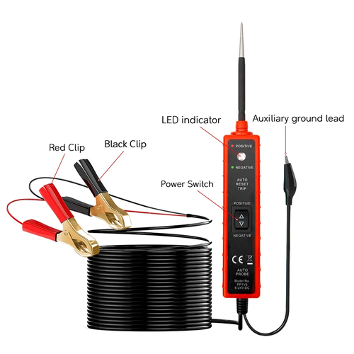 Automobile short circuit, open circuit and leakage detection, automobile circuit and electrical system tester