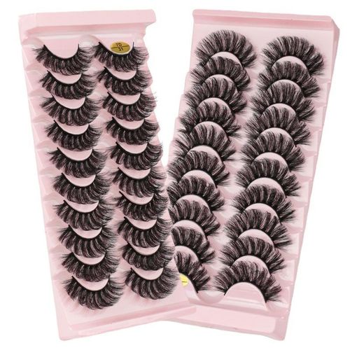 3D Simulation Mink Hair Thick False Eyelashes 20 Pairs