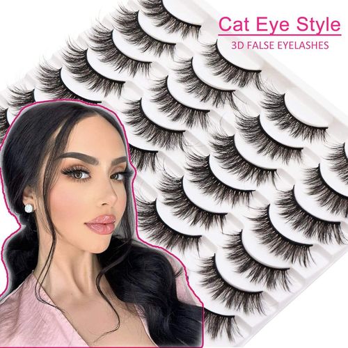 3D Simulation Mink Hair Thick False Eyelashes 20 Pairs
