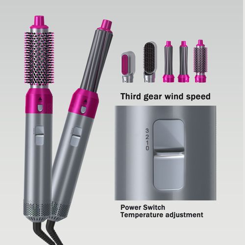 5 in 1 Negative Ions Multi Styler Straightener Curler Comb Hot air Brushes Hair Dryer