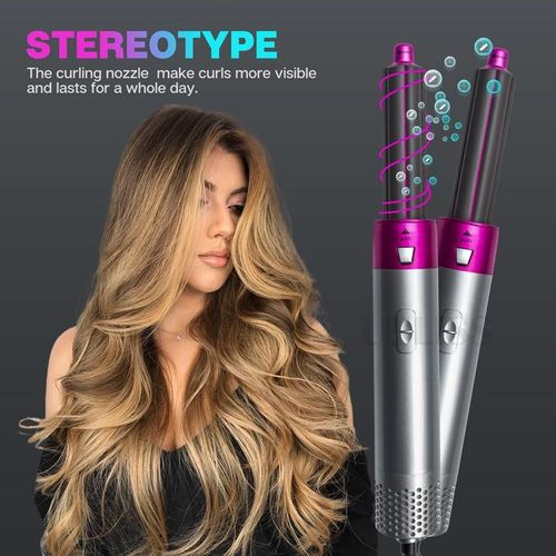 5 in 1 Negative Ions Multi Styler Straightener Curler Comb Hot air Brushes Hair Dryer