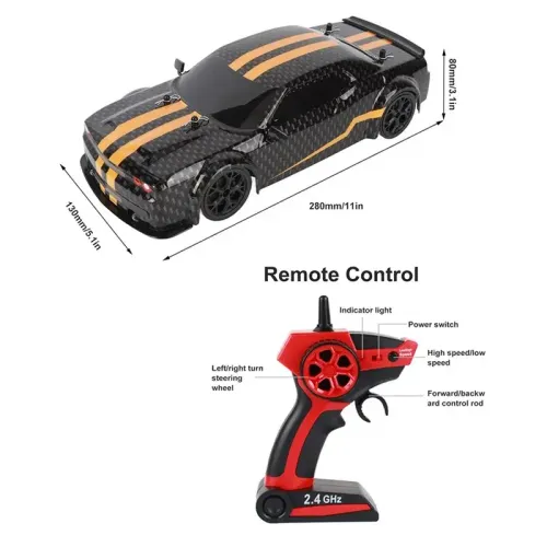 Drifting RC car 1:14 2.4G drifting 360-degree four-wheel drive remote control car with a speed of 20 kilometers per hour racing toy car