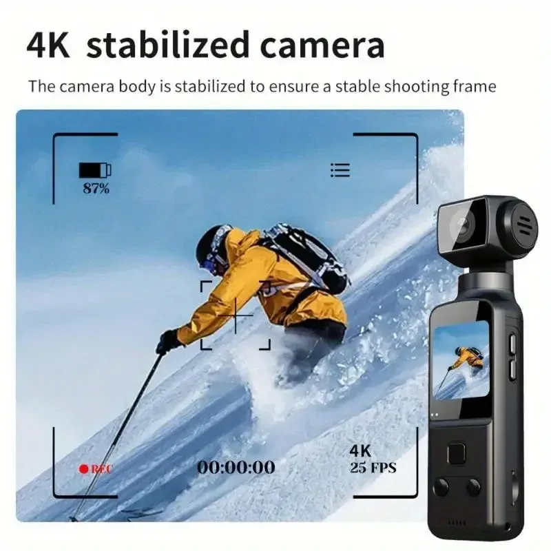 4K high-definition anti-shake pocket action camera, mini handheld camera, outdoor cycling camera