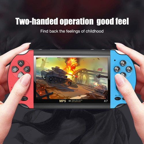 Supports two-player online play, the new X7S dual joystick game console, high-definition large-screen PSP handheld game console, 16G nostalgic mini arcade handheld
