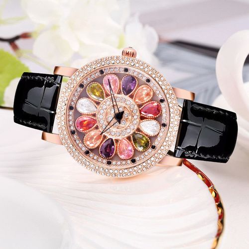 New Arrival Fashion Ladies Quartz Watches Daily Life Waterproof Diamond Luxury Watch Rotate the Dial