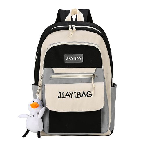 Fashion  Large Capacity Backpack Teenage Pure Colour Schoolbag Women Men Waterproof Travel Rucksack Bags Student School Bag