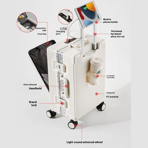 20-Inch Premium Hardshell Spinner Suitcase - Sturdy Aluminum Frame, Combination Lock, Durable ABS Shell, Smooth Rolling Wheels, and Telescoping Aluminum Handle.