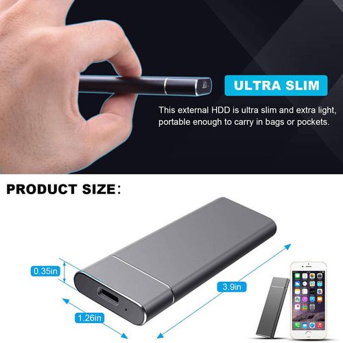 Portable SSD 1T 2TB External Hard Disk USB3.0 Blue Red Black Mobile SSD Solid Disk