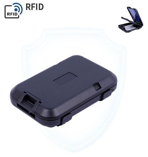 Large Capacity Fashion Short Credit Card Bag Solid Color Metal Wallet Anti-Theft Wallet for Unisex