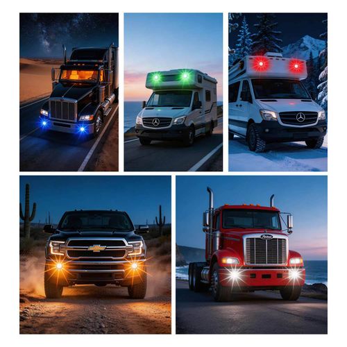 🔥HOT SALE🔥COD! Watermelon-shaped Truck Side Lights, Truck Parking Lights, Indicator Lights, Side Lights, LED Lights, Warning Lights, Chassis Lights
