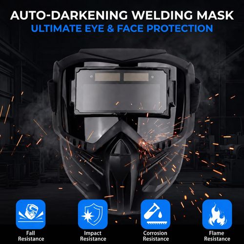 🔥HOT SALE🔥COD! Harley-Davidson Full-Face Automatic Shading Welding Helmet—Glare-Protection Welding Helmet with Detachable Split-Design Welding Cap