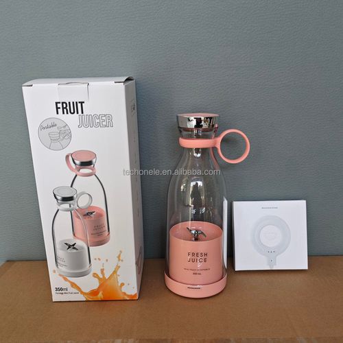Portable 350ml stainless steel blending bowl juicer with USB wireless power supply