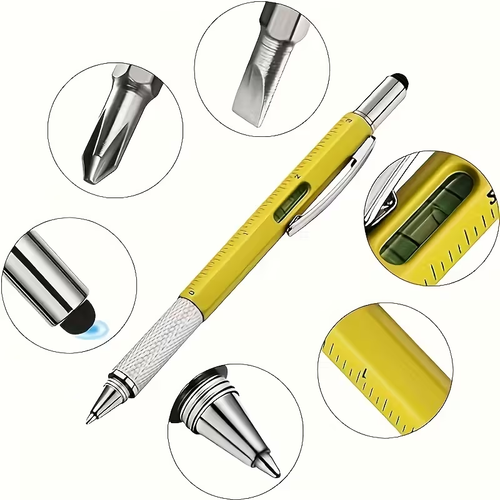 30 Pcs 6-in-1 multi-functional pocket tool set includes a level, precision screwdriver, pen, and ruler. Its retractable design makes it suitable for students, schools, outdoor repairs, DIY projects, and emergency outdoor use. Compact and portable.