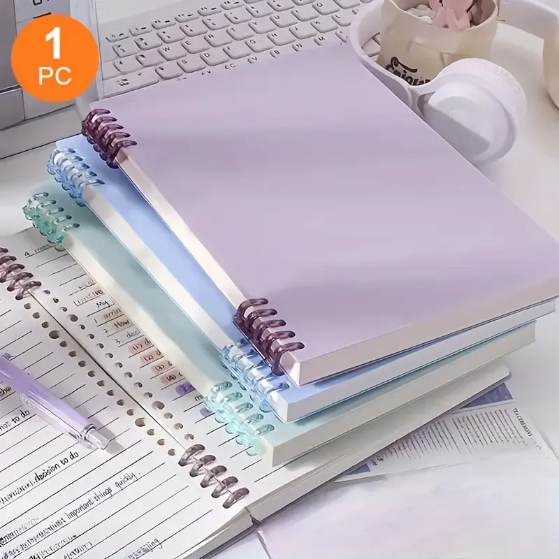 1 B5 loose leaf notebook, 60 pages each, can be folded 360 degrees. Loose leaf binding, labor-saving and quiet, thick paper, suitable for schools, offices, businesses, studies, families, event records, etc.