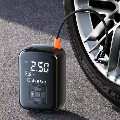 Tire Inflator Portable Air Compressor, Fast Cordless Air Pump, Digital Display With Multi-function Nozzle Adapter And Long-lasting Lithium Battery For electric car Car Motorcycle Bicycle Tire Ball, Auto Parts