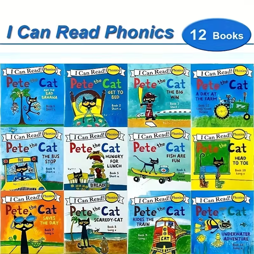 1 Set of 12 Books My First Grammar Book - Contains Short And Long Vowels, English Picture Book Pocket Book Bedtime Story Reading English Learning Educational Books, Simple Visual Vocabulary Practice Reading, Grammar Learning Book, Back to School Gift, Birthday Gift, School Supplies English Stories, Reading Books, Language Development. Foreign Language Learning Materials