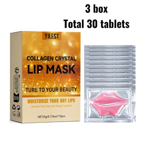 30pcs Collagen Crystal Lip Mask Moisturizes Dry Lips, Smooths Fine Lines, Deeply Hydrates, Makes Lip Skin Firmer And Younger, And Gives You a Pink And Fresh Mouth